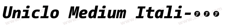 Uniclo Medium Itali字体转换